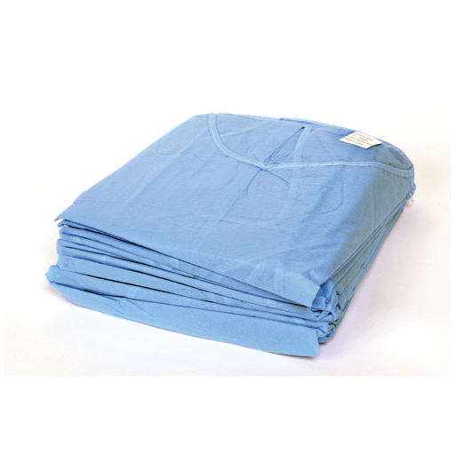 AMD MEDICOM ISOLATION GOWNS - Isolation Gown, Regular, Blue, 10/bg, 5 bg/cs  | Quantity - 1x CS