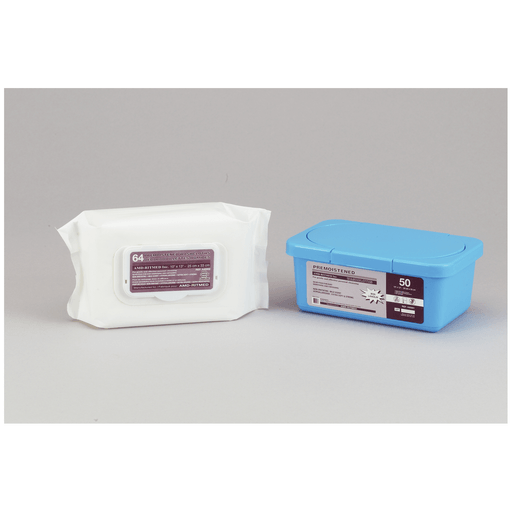 AMD MEDICOM SPUNLACE WASHCLOTHS - PRE-MOISTENED - Washcloth, 10" x 13", Pre-Moistened, 50/tub, 12 tub/cs | Quantity - 1x CS