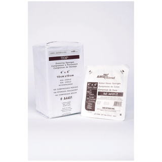 AMD MEDICOM PREMIUM GAUZE SPONGES - Gauze Sponge, 4" x 4", 12-Ply, Sterile 2s, 50/pk, 24pk/cs | Quantity - 1x CS