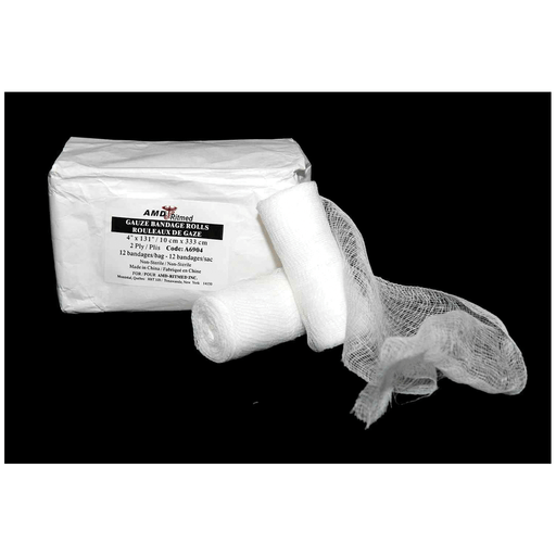 AMD MEDICOM VITAL-ROLL GAUZE BANDAGES - Gauze Bandage, 4" x 131", Non-Sterile, 12/pk, 8 pk/cs | Quantity - 1x CS