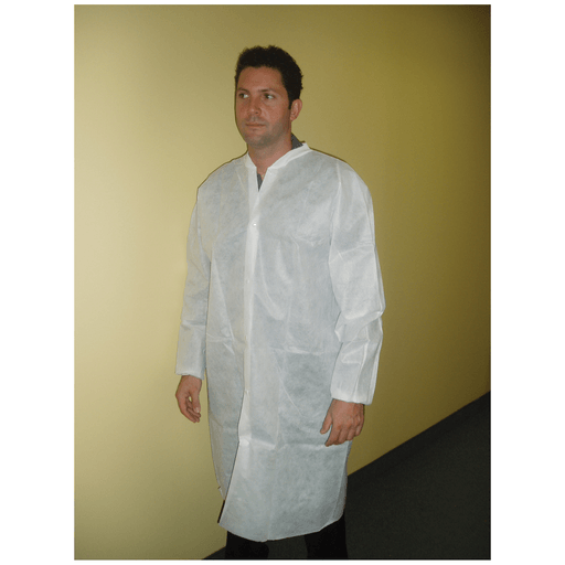 AMD MEDICOM PREMIUM WHITE LAB COATS - Premium Lab Coat, Small, White, 50/cs | Quantity - 1x CS