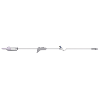 AMSINO AMSAFE IV ADMINISTRATION SETS - IV Admin Set, 15 Drops Per mL, 96" Length, 19 mL Priming Volume, Non-Vented, Roller Clamp, 2 Y Sites, Rotating Male Luer Lock, PE Poly Pouch, 50/cs | Quantity - 1x CS