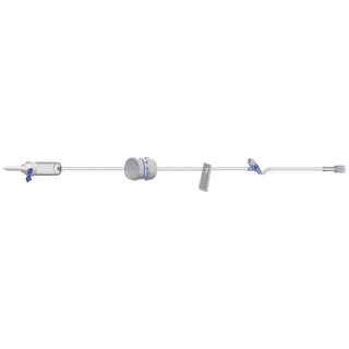 AMSINO FLOWSAFE IV ADMINISTRATION SETS - IV Admin Set, 100", Flow Controller, 2 Needleless Injection Sites, 50/cs | Quantity - 1x CS