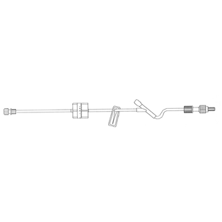 AMSINO IV ADMINISTRATION SETS - Standard Bore IV Extension Set, Flow Controller, 20" Tubing, Pre-Pierced Injection Y-Site, Slide Clamp, Rotating Male Luer Lock, 50/cs | Quantity - 1x CS