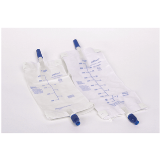 AMSINO AMSURE URINARY LEG BAGS - Leg Bag, 600mL Medium, Bottom Draining, Anti-Reflux, Push-Pull Valve with 2 Pre-Assembled Latex Free (LF) Straps, Sterile Fluid Pathway, 48/cs (120 cs/plt) | Quantity - 1x CS