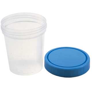 AMSINO URINE SPECIMEN CONTAINERS - Specimen Container, Sterile, 4 oz, Screw On Lid, Individually Packaged in Form Fill Seal Package, 100/cs | Quantity - 1x CS