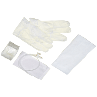 AMSINO AMSURE SUCTION CATHETER KITS & TRAYS - Graduated Catheter Kit, 10FR, Pop-Up Solution Cup & 1 Vinyl Glove, 50/cs | Quantity - 1x CS