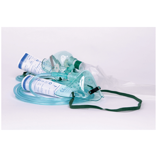 AMSINO AMSURE OXYGEN MASK & TUBING - Oxygen Mask, Non-Rebreather, Adult with 7 ft Tubing, Reservoir Bag, 50/cs | Quantity - 1x CS
