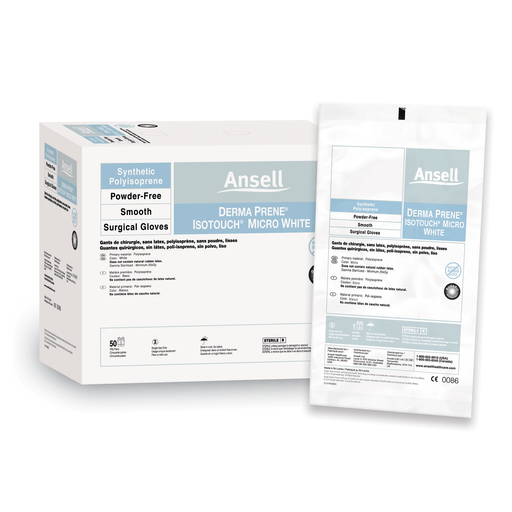 ANSELL GAMMEX NON-LATEX PI MICRO WHITE SURGICAL GLOVES - Surgical Gloves, Size 5, White, 50 pr/bx, 4 bx/cs (US Only) | Quantity - 1x CS