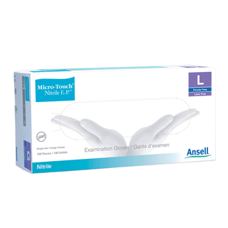 ANSELL MICRO-TOUCH NITRILE E.P. TEXTURED EXAMINATION GLOVES - Exam Gloves, Large, 100/bx, 10 bx/cs  | Quantity - 1x CS