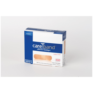 ASO CAREBAND FABRIC ADHESIVE STRIP BANDAGESFabric Strip Bandage, " x 3", Latex Free (LF), 100/bx, 12 bx/cs | Quantity - 1x CS