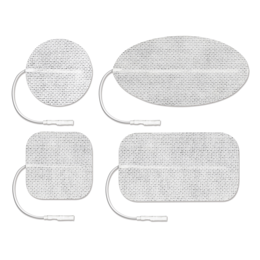 AXELGAARD VALUTRODE CLOTH ELECTRODES - ValuTrode Cloth Electrode, White Fabric Top, 1" x 2" Oval, 4/pk, 10 pk/bg, 1 bg/cs (090154) | Quantity - 1x CS