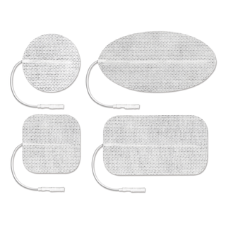 AXELGAARD VALUTRODE CLOTH ELECTRODES - ValuTrode Cloth Electrode, White Fabric Top, 1" x 2" Oval, 4/pk, 10 pk/bg, 1 bg/cs (090154) | Quantity - 1x CS