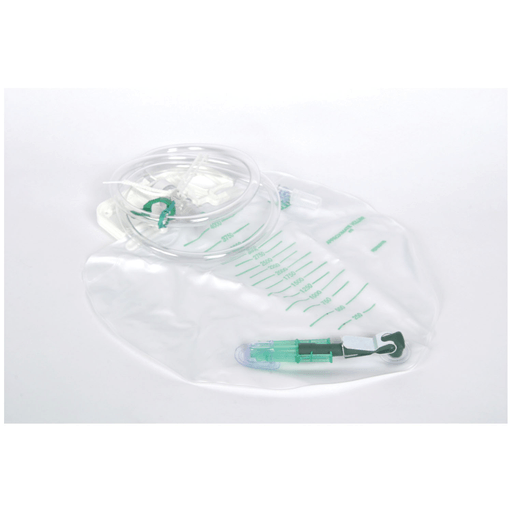 BARD URINE DRAINAGE BAGS - Drainage Bag, Anti-Reflux Chamber, 2000mL Capacity, Hook Hanger/ String Hanger, Latex Free (LF), 20/cs  | Quantity - 1x CS