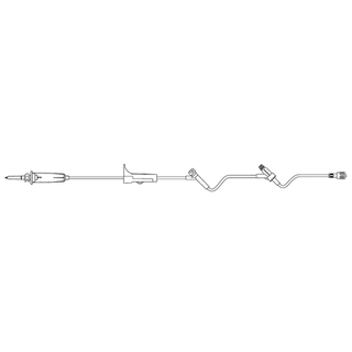 B BRAUN ULTRASITE IV ADMINISTRATION/EXTENSION SETS - Emergency Medical Services Set, Universal Spike, Roller Clamp, SAFELINE Injection Site 8" Above Distal End, 50/cs (Rx) (Item is Non-Returnable) (Continental US+HI Only) | Quantity - 1x CS