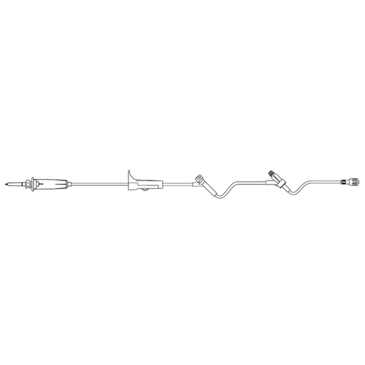 B BRAUN ULTRASITE IV ADMINISTRATION/EXTENSION SETS - Emergency Medical Services Set, Universal Spike, Roller Clamp, SAFELINE Injection Site 8" Above Distal End, 50/cs (Rx) (Item is Non-Returnable) (Continental US+HI Only) | Quantity - 1x CS
