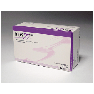 HEMOCUE ICON 25 HCGEach Box Contains: (25) Test Devices, Disposable Sample Droppers, Ziplock Bag, 2 Extra Sample Droppers & Instructions, 4 bx/cs (Minimum Expiry Lead is 90 days) | Quantity - 1x CS