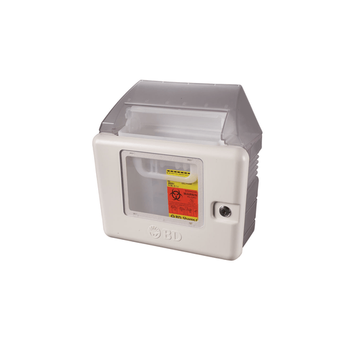 BD SHARPS CONTAINERS - Sharps Collector Locking Wall Cabinet for 5.4qt Next Generation Collectors, Beige Enclosure with Natural Shield, 13" x 13" x 5" (Continental US Only) (Drop Ship Requires Pre-Approval) | Quantity - 1x EA