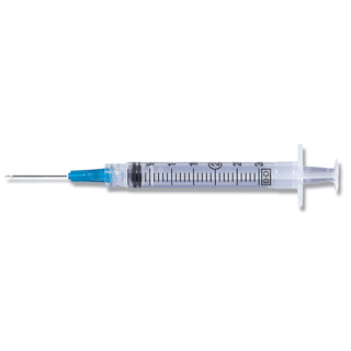 BD 3 ML SYRINGES & NEEDLES - Syringe/ Needle Combination, 3mL, Luer-Lok Tip, 18G x 1", 100/bx, 8 bx/cs (36 cs/plt) (Continental US Only) (Drop Ship Requires Pre-Approval) | Quantity - 1x CS