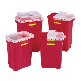 BD EXTRA LARGE SHARPS COLLECTORS - Sharps Collector, 9 Gal, Hinged Top, Red, 8/cs (8 cs/plt)(Drop Ship Requires Pre-Approval) | Quantity - 1x CS