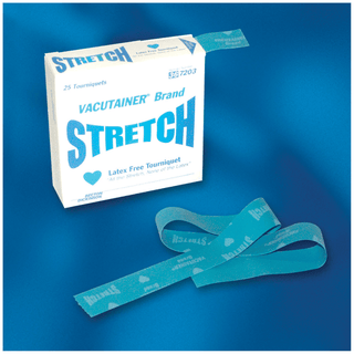 BD VACUTAINER STRETCH LATEX-FREE TOURNIQUETSStretch Tourniquet in Dispensing Box, Latex Free (LF), 25/pk, 20 pk/cs (Minimum Expiry Lead is 90 days) (Temp Sensitive; Non-Returnable) | Quantity - 1x CS
