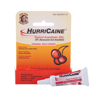 BEUTLICH HURRICAINE TOPICAL ANESTHETICTopical Anesthetic Gel, 1/6 0.18 oz (5.25g) Tubes, Wild Cherry, 12/pk | Quantity - 1x PK