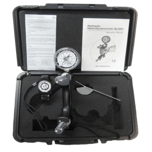B&L ENGINEERING HAND EVALUATION KITS - 3-Piece Hand Evaluation Kit Includes: (1) BL5001 Dynamometer, (1) PG-30 Pinch Gauge, 5" Stainless Steel Finger Goniometer & Plastic Case (060782) | Quantity - 1x EA