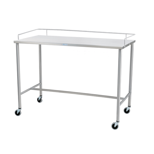BLICKMAN INSTRUMENT TABLES - Sawyer Instrument Table 30"W x 34"H x 26"D On 3" Casters, Brake, 3 Sided Guardrail (DROP SHIP ONLY) | Quantity - 1x EA