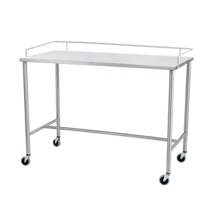 BLICKMAN INSTRUMENT TABLES - Howard Instrument Table 30"W x 34"H x 26"D On 3" Casters, Brake, 3 Sided Guardrail (DROP SHIP ONLY) | Quantity - 1x EA