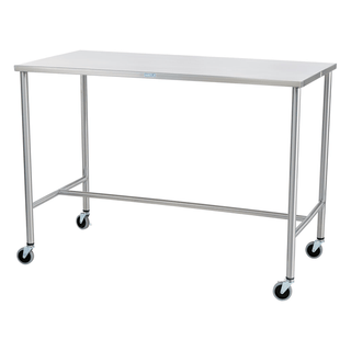 BLICKMAN INSTRUMENT TABLES - Howard Instrument Table 30"W x 34"H x 26"D On 3" Casters, Brake, 3 Sided Guardrail (DROP SHIP ONLY) | Quantity - 1x EA