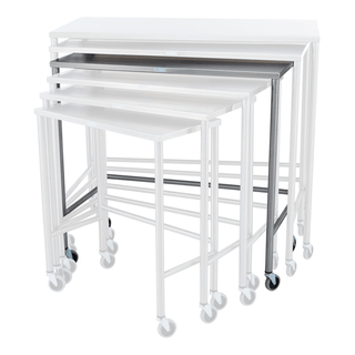 BLICKMAN INSTRUMENT TABLES - Howard Instrument Table 30"W x 34"H x 26"D On 3" Casters, Brake, 3 Sided Guardrail (DROP SHIP ONLY) | Quantity - 1x EA