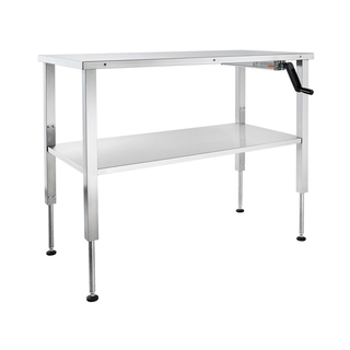 BLICKMAN INSTRUMENT TABLES - Hydraulic Instrument Table 60"W x (30 - 42)"H x 30"D, (4) 3" Casters, Brake, Shelf Manual Crank (DROP SHIP ONLY) | Quantity - 1x EA