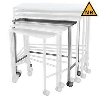 BLICKMAN MRI SAFE INSTRUMENT TABLES - Nested Instrument Table 36"W x 36"H x 18"D On Casters MRI Safe (DROP SHIP ONLY) | Quantity - 1x EA