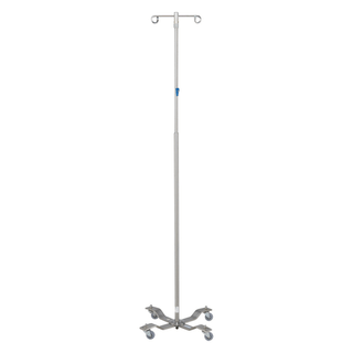 BLICKMAN IV STANDS - IV Stand, 2 Hook w/Thumb Operated Slide Lock w/5 Leg Base (DROP SHIP ONLY) | Quantity - 1x EA