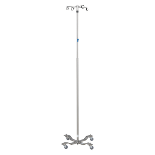 BLICKMAN IV STANDS - IV Stand, 2 Hook w/Thumb Operated Slide Lock w/5 Leg Base (DROP SHIP ONLY) | Quantity - 1x EA