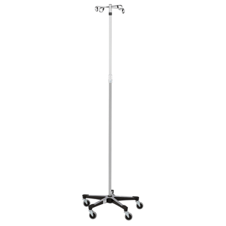 BLICKMAN IV STANDS - IV Stand, 4 Hook, 5 Leg Base On Casters (DROP SHIP ONLY) | Quantity - 1x EA