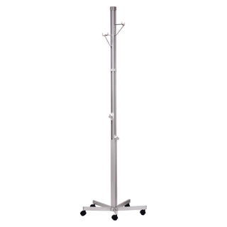 BLICKMAN IV STANDS - IV Stand, 2 Hook, Twist Lock, 4 Leg, 21 1/4" Diameter Stainless Steel Low Center of Gravity Welded Base (DROP SHIP ONLY) | Quantity - 1x EA