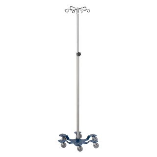 BLICKMAN IV STANDS - IV Stand, 2 Hook w/Thumb Operated Slide Lock w/5 Leg Base (DROP SHIP ONLY) | Quantity - 1x EA