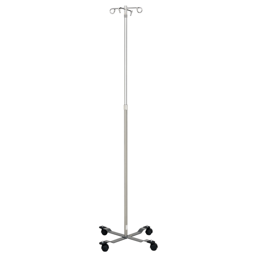 BLICKMAN IV STANDS - IV Stand, 2 Hook, Twist Lock, 4 Leg, 21 1/4" Diameter Stainless Steel Low Center of Gravity Welded Base (DROP SHIP ONLY) | Quantity - 1x EA