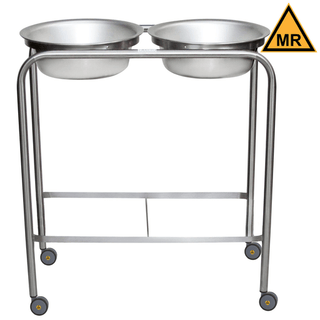 BLICKMAN SOLUTION STANDS - Snyder Double Basin Solution Stand w/Basin, H-Brace (DROP SHIP ONLY) | Quantity - 1x EA