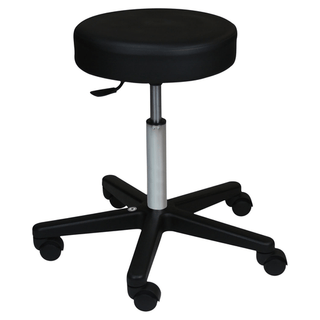 BLICKMAN STOOLS - Passaic Revolving Stool, 15" Diameter, Upholstered Seat, Black, (4) Leg, (2") Casters (DROP SHIP ONLY) | Quantity - 1x EA