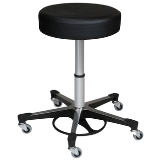 BLICKMAN STOOLS - Passaic Revolving Stool, 15" Diameter, Upholstered Seat, Black, (4) Leg, (2") Casters (DROP SHIP ONLY) | Quantity - 1x EA