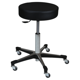 BLICKMAN STOOLS - Passaic Revolving Stool, 15" Diameter, Upholstered Seat, Black, (4) Leg, (2") Casters (DROP SHIP ONLY) | Quantity - 1x EA