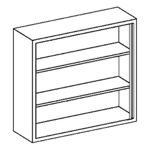 BLICKMAN WALL CABINETS - Wall Shelf Assembly 36" x 12", (2) Mounting Brackets (DROP SHIP ONLY) | Quantity - 1x EA