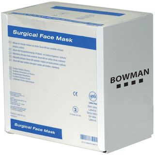 MARKETLAB BOWMAN FACE MASK DISPENSERS - Face Mask Dispenser, Tie Style, Holds One Box of Tie Style Face Masks, Keyholes For Wall Mounting, White Powder Coated Steel, 7 7/8"W x 7 11/16"H x 5"D (Made in USA) | Quantity - 1x EA