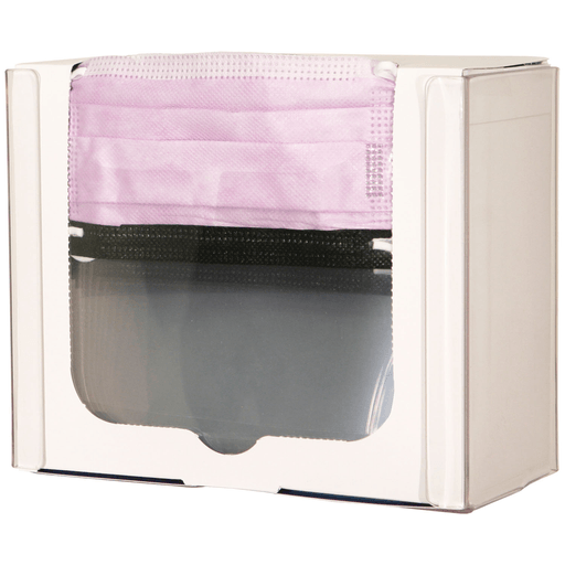 MARKETLAB BOWMAN FACE MASK DISPENSERS - Face Mask Dispenser, Shield Style, Holds One Box of Shield Style Face Masks, Two Sets of Keyholes For Dual Position Wall Mounting, Clear PETG Plastic, 9 3/16"W x 7"H x 4 3/16"D (Made in USA) | Quantity - 1x EA