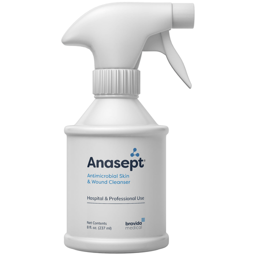 BRAVIDA MEDICAL ANASEPT SKIN & WOUNDAnasept Antimicrobial Skin & Wound Cleanser, 8oz, Trigger Sprayer, 12/cs (136 cs/plt) | Quantity - 1x CS
