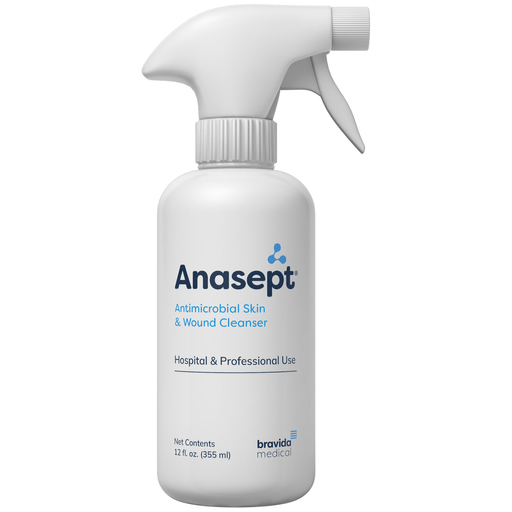BRAVIDA MEDICAL ANASEPT SKIN & WOUNDAnasept Antimicrobial Skin & Wound Cleanser, 12oz, Trigger Sprayer, 12/cs (119 cs/plt) | Quantity - 1x CS