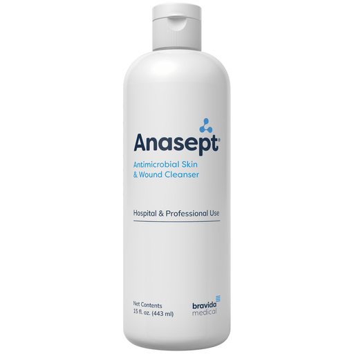BRAVIDA MEDICAL ANASEPT SKIN & WOUNDAnasept Antimicrobial Skin & Wound Cleanser, 15oz, Dispensing Cap, 12/cs (132 cs/plt) | Quantity - 1x CS