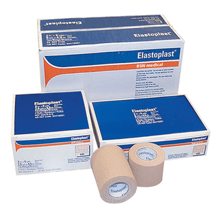 BSN MEDICAL TENSOPLAST ELASTIC ADHESIVE BANDAGESElastic Adhesive Bandage, 3" x 5 yds, Tan, 16/cs (092046) | Quantity - 1x CS